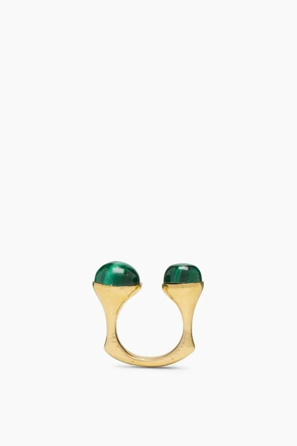 Lali Double Stone Ring Malachite Women Ulla Johnson Jewelry