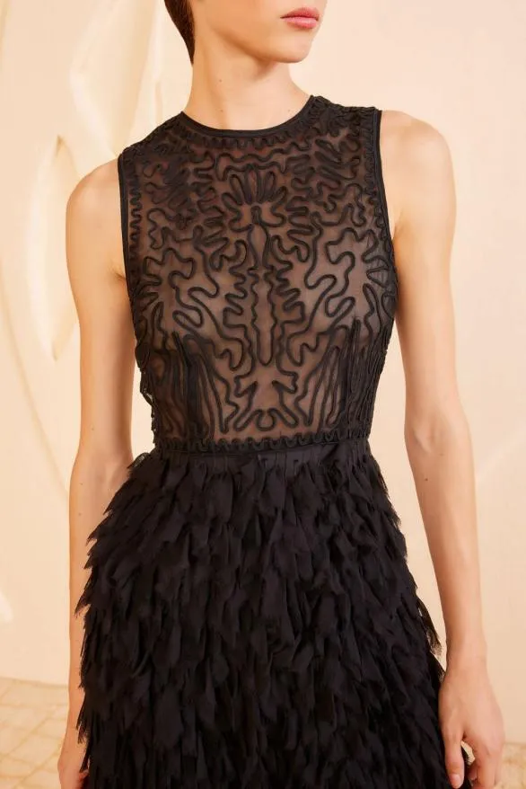 Lara Dress Noir Women Ulla Johnson Dresses Lara Dress Noir Women Ulla Johnson Dresses