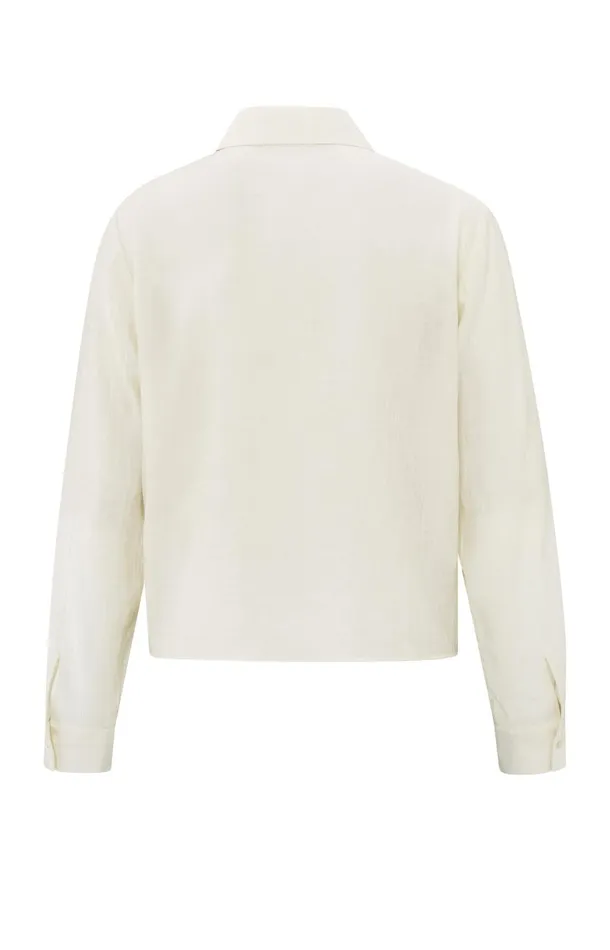 Layered Texture Blouse With Tie Detail Soft Off White Women YAYA Blouses Layered Texture Blouse With Tie Detail Soft Off White Women YAYA Blouses