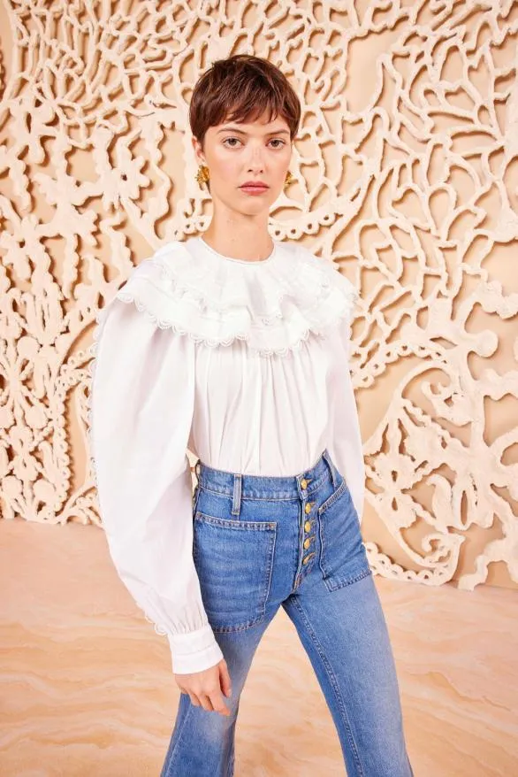 Layla Blouse Cowrie Women Ulla Johnson Tops