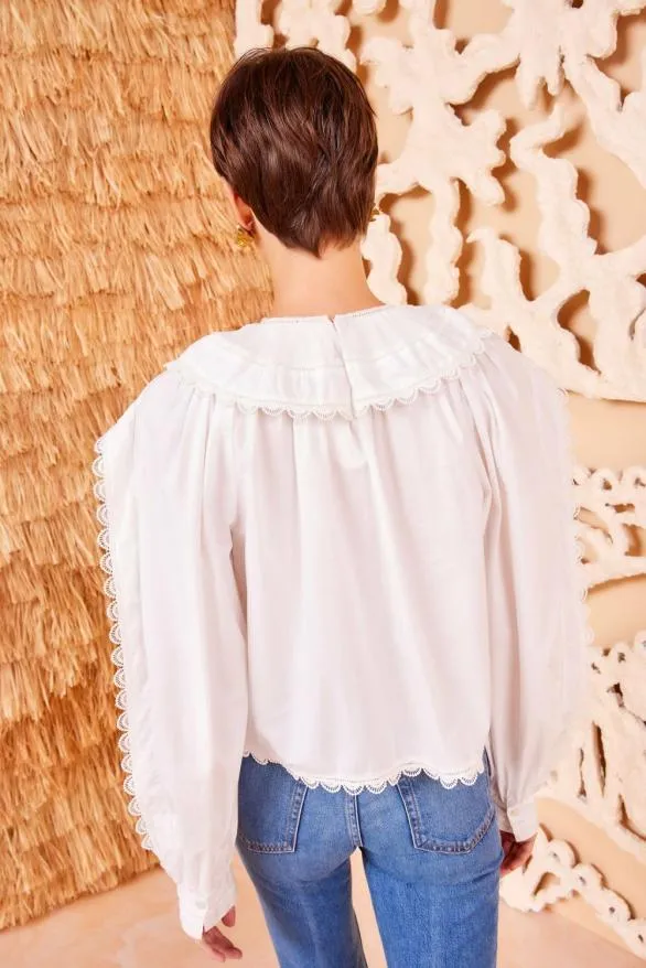 Layla Blouse Cowrie Women Ulla Johnson Tops Layla Blouse Cowrie Women Ulla Johnson Tops