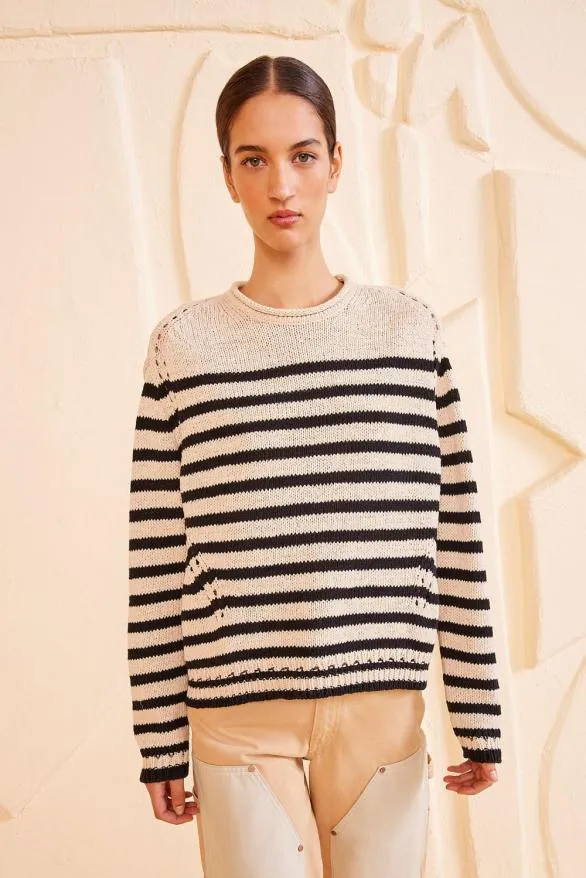 Leonie Pullover Sailor Stripe Women Ulla Johnson Knits Leonie Pullover Sailor Stripe Women Ulla Johnson Knits