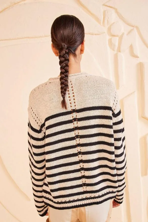 Leonie Pullover Sailor Stripe Women Ulla Johnson Knits Leonie Pullover Sailor Stripe Women Ulla Johnson Knits
