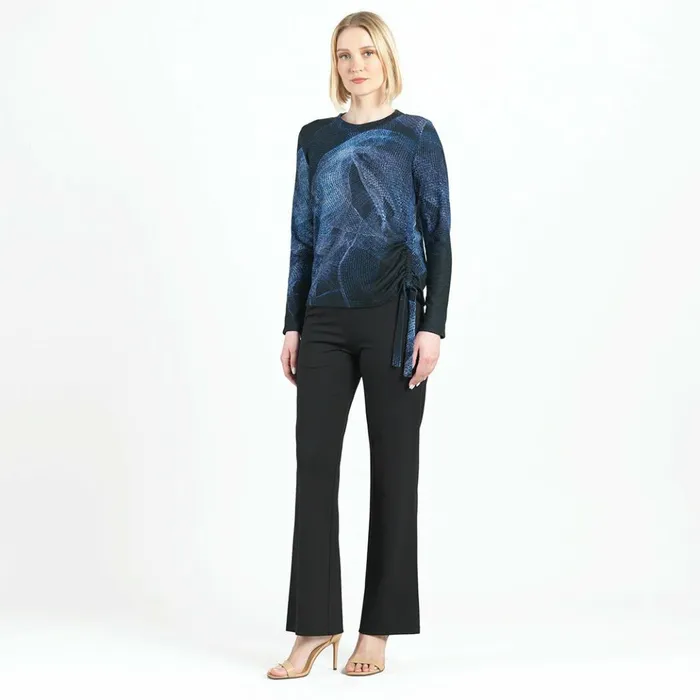 Lightweight Cozy 8211 Side PullTie Sweater Top 8211 Electric Swirl Women Clara Sunwoo Sweaters