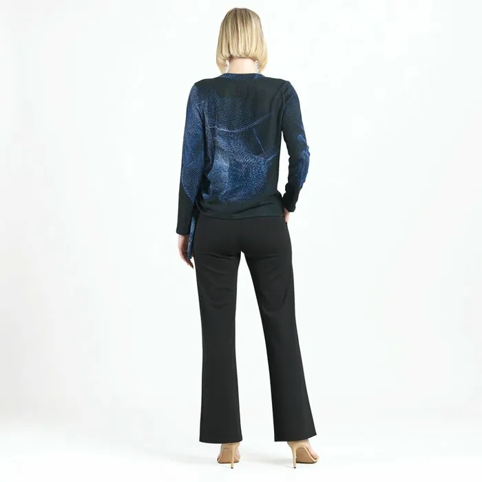 Lightweight Cozy 8211 Side PullTie Sweater Top 8211 Electric Swirl Women Clara Sunwoo Sweaters