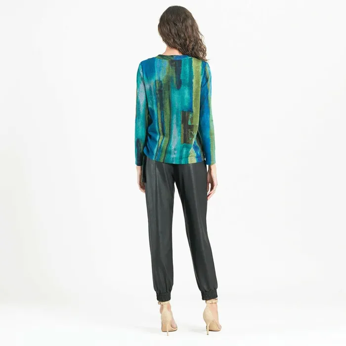 Lightweight Cozy 8211 Side PullTie Sweater Top 8211 Paint Stroke 8211 Limited Sizes XSSM Women Clara Sunwoo Sweaters