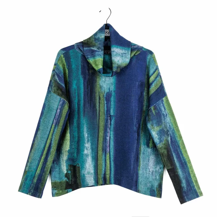 Lightweight Cozy 8211 Tipped Hem Sweater Top 8211 Paint Stroke 8211 Final Sale Women Clara Sunwoo Sweaters