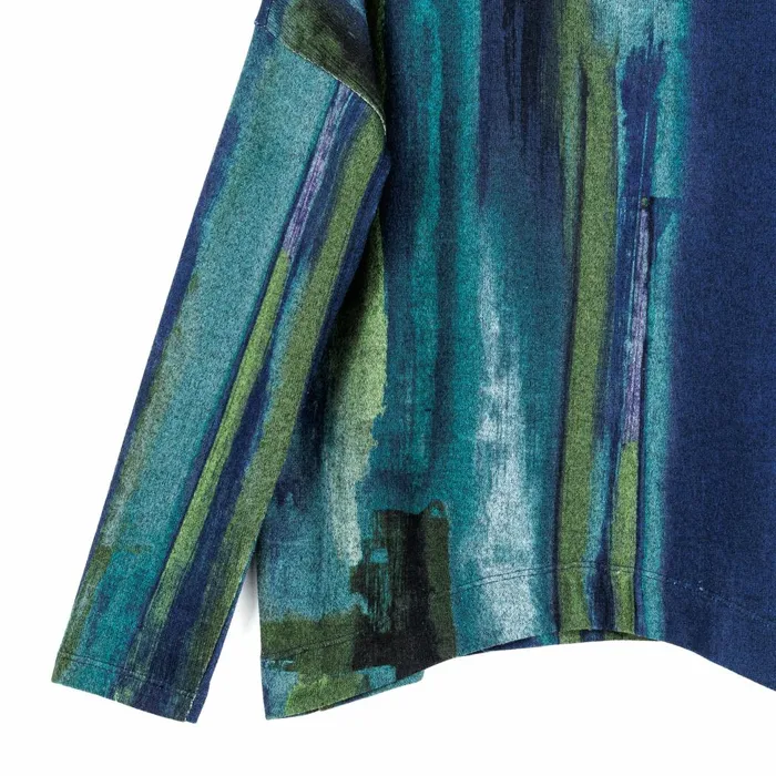 Lightweight Cozy 8211 Tipped Hem Sweater Top 8211 Paint Stroke 8211 Final Sale Women Clara Sunwoo Sweaters
