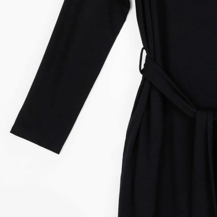 Lightweight Ponte 8211 Tie Waist Pocket Midi Dress 8211 Black 8211 Final Sale Women Clara Sunwoo Dresses Jumpsuits