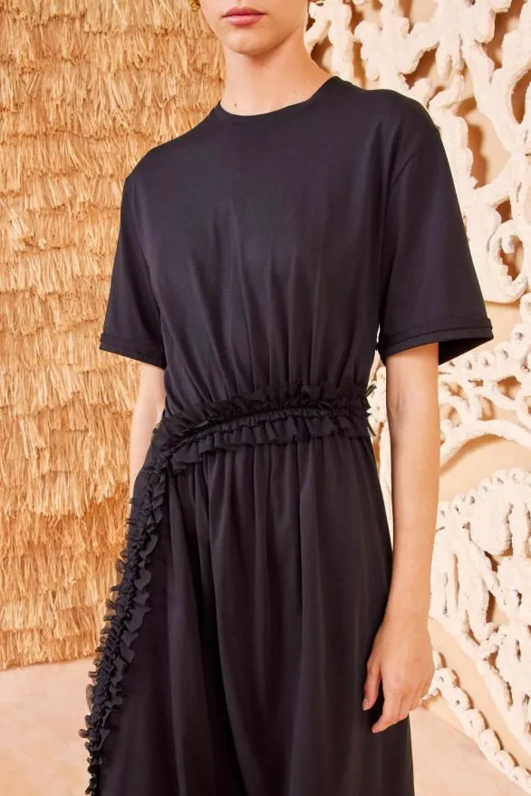 Lilia Dress Noir Women Ulla Johnson Dresses Lilia Dress Noir Women Ulla Johnson Dresses