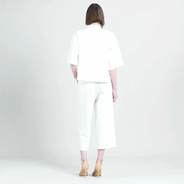 Linen Knit 8211 HiLow Pocket Cardigan Jacket 8211 Ivory 8211 Final Sale Women Clara Sunwoo Jackets Cardigans