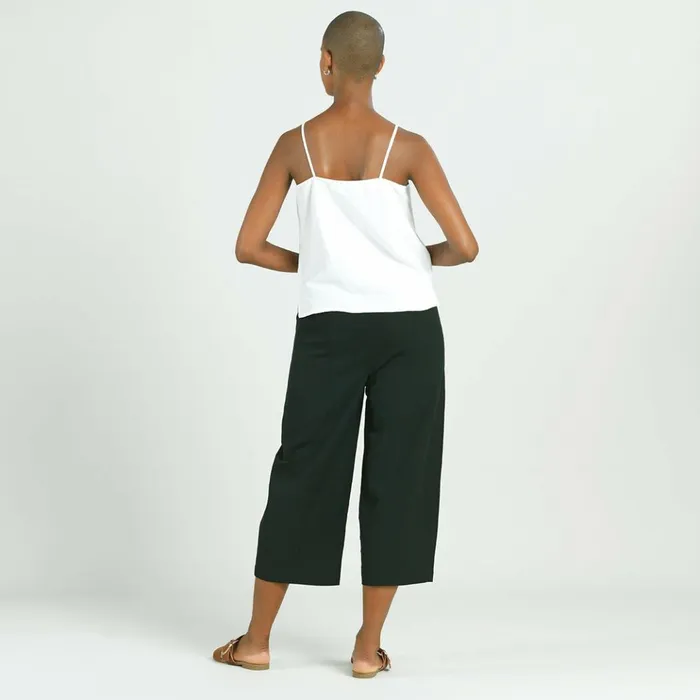 Linen Knit 8211 Side Vent Spaghetti Strap Tank 8211 Ivory 8211 Final Sale Women Clara Sunwoo Tops Tunics