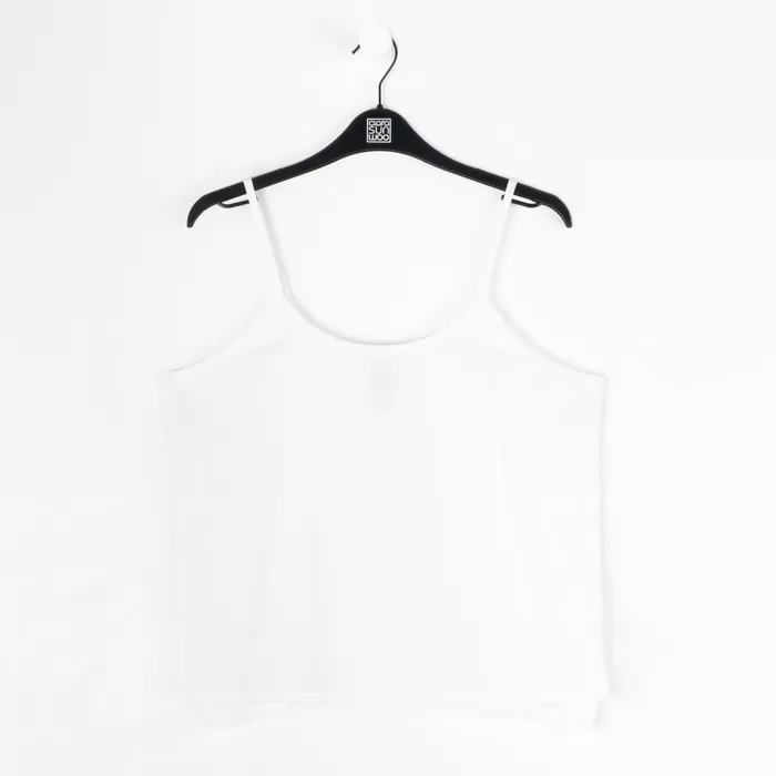 Linen Knit 8211 Side Vent Spaghetti Strap Tank 8211 Ivory 8211 Final Sale Women Clara Sunwoo Tops Tunics
