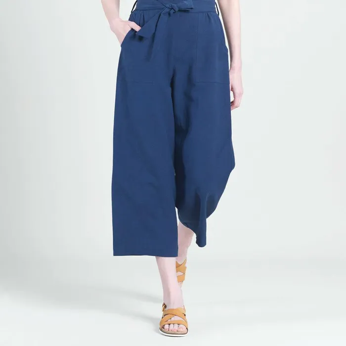 Linen Knit 8211 Tie Waist Cropped Pant 8211 Navy 8211 Final Sale Women Clara Sunwoo Pants Skirts Linen Knit 8211 Tie Waist Cropped Pant 8211 Navy 8211 Final Sale Women Clara Sunwoo Pants Skirts