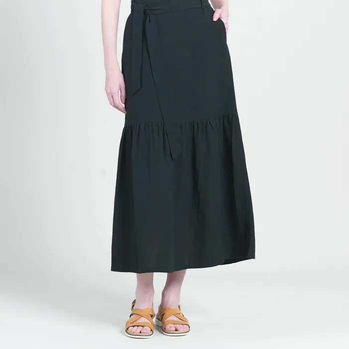 Linen Knit 8211 Tie Waist Tiered Maxi Skirt 8211 Black 8211 Final Sale Women Clara Sunwoo Pants Skirts Linen Knit 8211 Tie Waist Tiered Maxi Skirt 8211 Black 8211 Final Sale Women Clara Sunwoo Pants Skirts