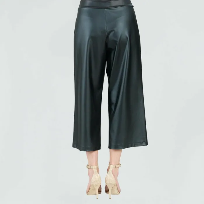 Liquid Leather 8211 Sheen Front Pocket Gaucho Pant 8211 Black Women Clara Sunwoo Pants Skirts