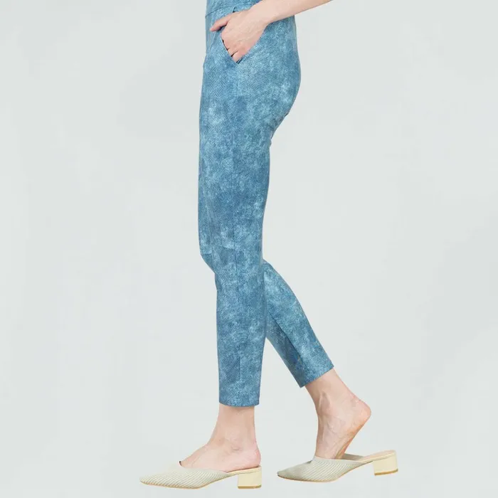 Liquid Leather 8211 Textured Skinny Pocket Pant 8211 Denim Print 8211 Final Sale Women Clara Sunwoo Pants Skirts