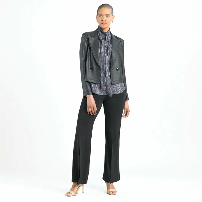 Liquid Leather Cropped Tuxedo Blazer 8211 Black 8211 Limited Sizes Women Clara Sunwoo Jackets Cardigans Liquid Leather Cropped Tuxedo Blazer 8211 Black 8211 Limited Sizes Women Clara Sunwoo Jackets Cardigans