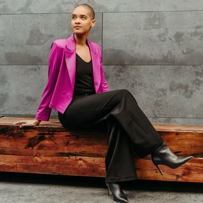 Liquid Leather Cropped Tuxedo Blazer 8211 Magenta 8211 Limited Sizes Women Clara Sunwoo Jackets Cardigans Liquid Leather Cropped Tuxedo Blazer 8211 Magenta 8211 Limited Sizes Women Clara Sunwoo Jackets Cardigans