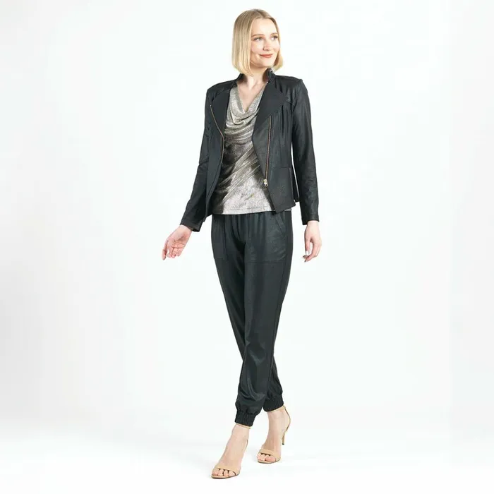 Liquid Leather Signature Jacket 8211 Black Women Clara Sunwoo Jackets Cardigans