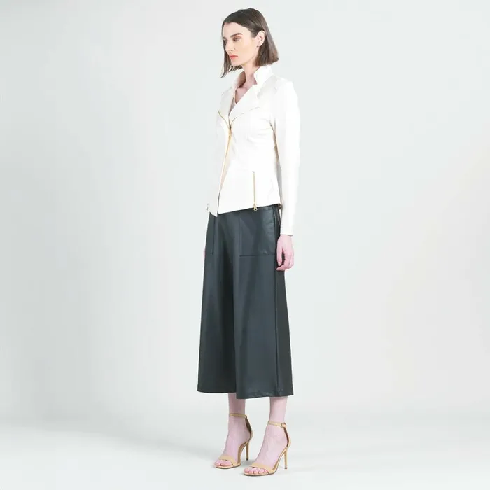 Liquid Leather Signature Jacket 8211 Ivory Women Clara Sunwoo Jackets Cardigans