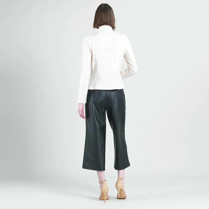 Liquid Leather Signature Jacket 8211 Ivory Women Clara Sunwoo Jackets Cardigans