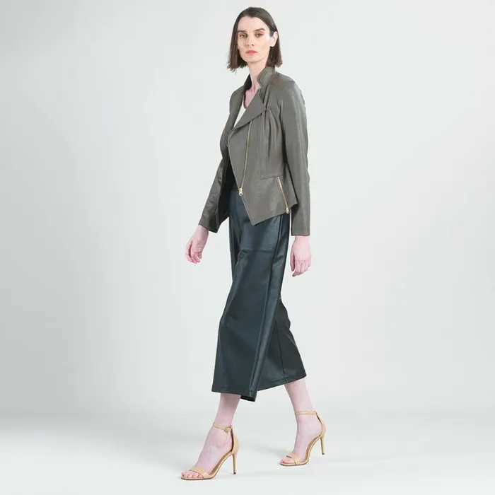 Liquid Leather Signature Jacket 8211 Olive Women Clara Sunwoo Jackets Cardigans