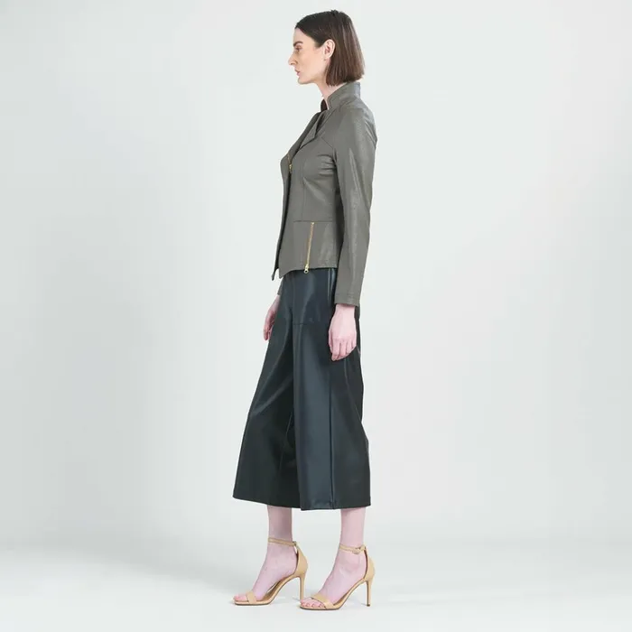 Liquid Leather Signature Jacket 8211 Olive Women Clara Sunwoo Jackets Cardigans