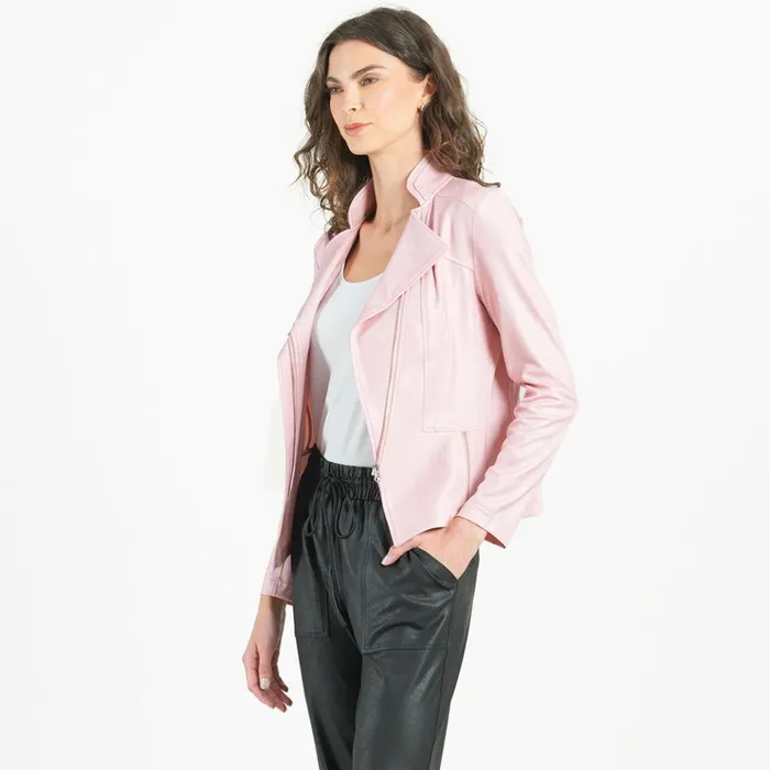 Liquid Leather Signature Jacket 8211 Pink Women Clara Sunwoo Jackets Cardigans