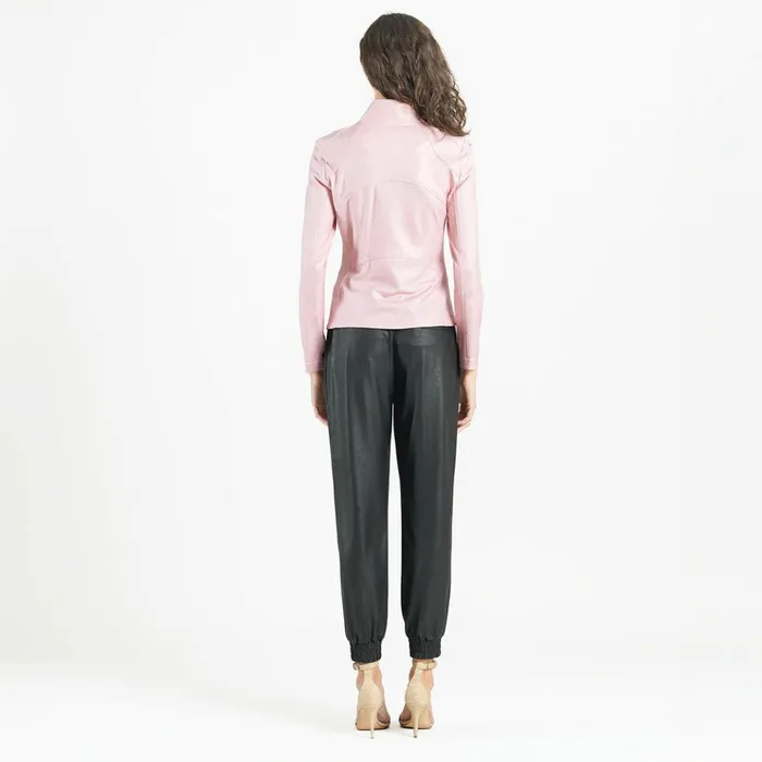 Liquid Leather Signature Jacket 8211 Pink Women Clara Sunwoo Jackets Cardigans
