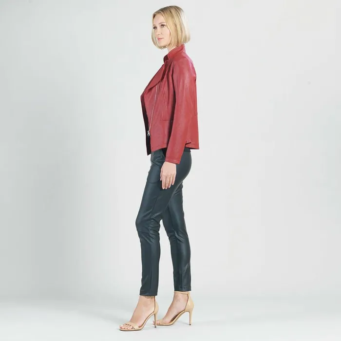Liquid Leather Signature Jacket 8211 Ruby Women Clara Sunwoo Jackets Cardigans