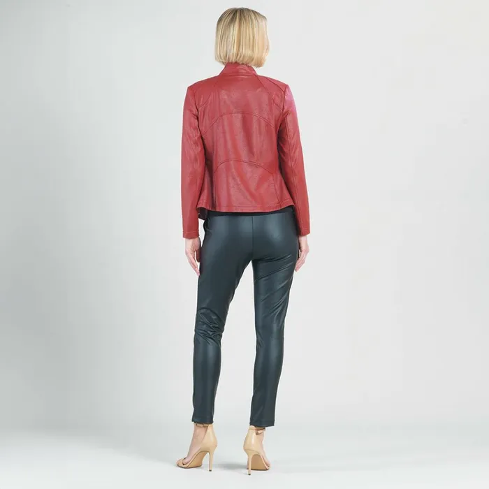 Liquid Leather Signature Jacket 8211 Ruby Women Clara Sunwoo Jackets Cardigans