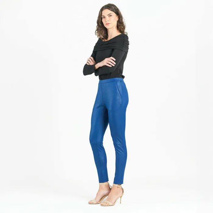 Liquid Leather Signature Skinny Pocket Pant 8211 Cobalt Women Clara Sunwoo Pants Skirts
