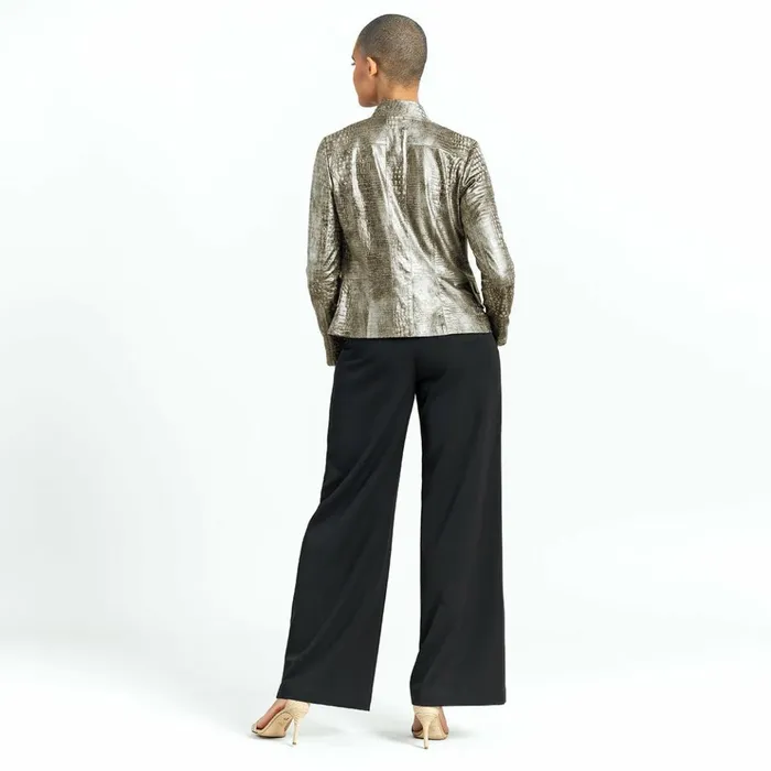 Liquid Leather Textured Biker Jacket 8211 Crocodile Women Clara Sunwoo Jackets Cardigans