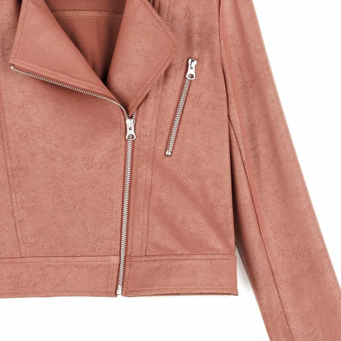 Liquid Leather Zip Cuff Moto Waist Jacket 8211 Tan Women Clara Sunwoo Spring Collection