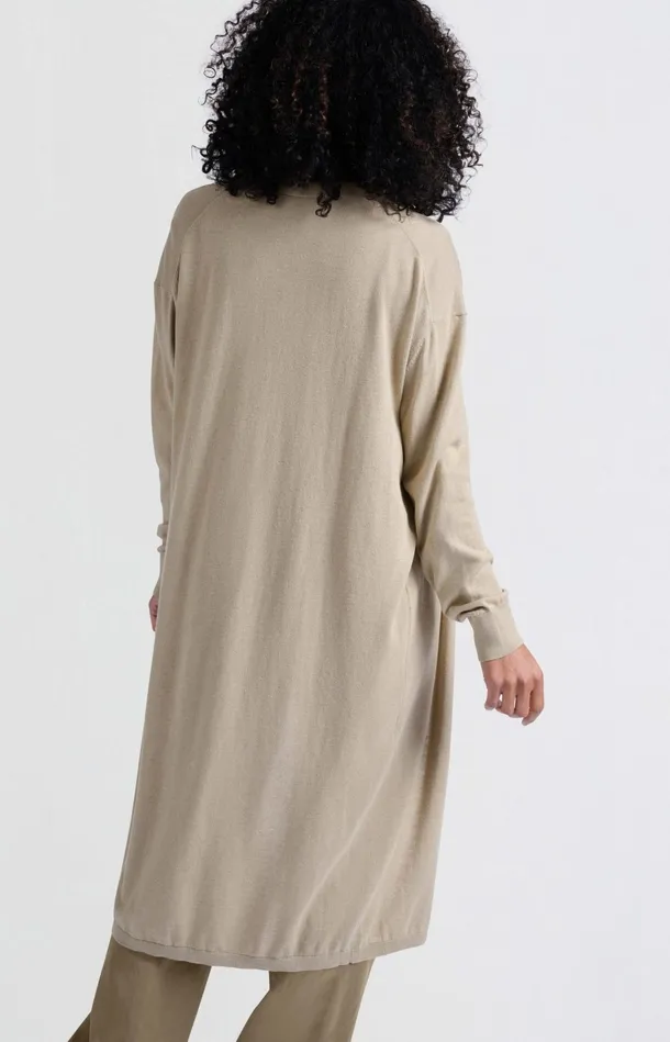 Long Cardigan With Long Sleeves And Matching Top Safari Melange Women YAYA Cardigans Long Cardigan With Long Sleeves And Matching Top Safari Melange Women YAYA Cardigans