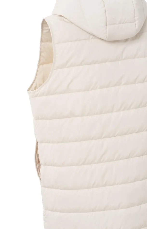 Long Coat With Quilted Body Warmer And Pockets Feather Melange Women YAYA Coats Long Coat With Quilted Body Warmer And Pockets Feather Melange Women YAYA Coats