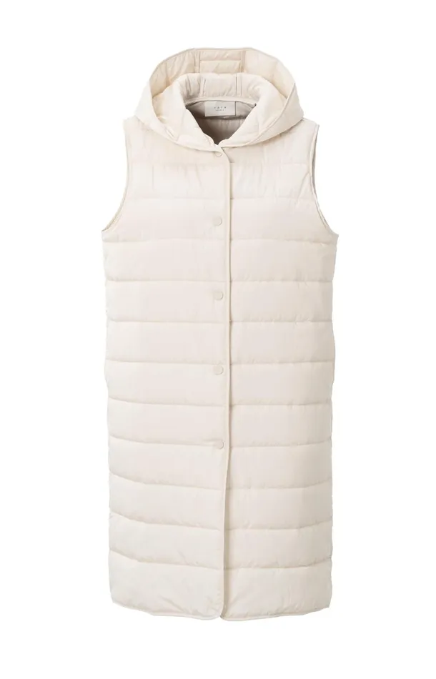 Long Coat With Quilted Body Warmer And Pockets Feather Melange Women YAYA Coats Long Coat With Quilted Body Warmer And Pockets Feather Melange Women YAYA Coats