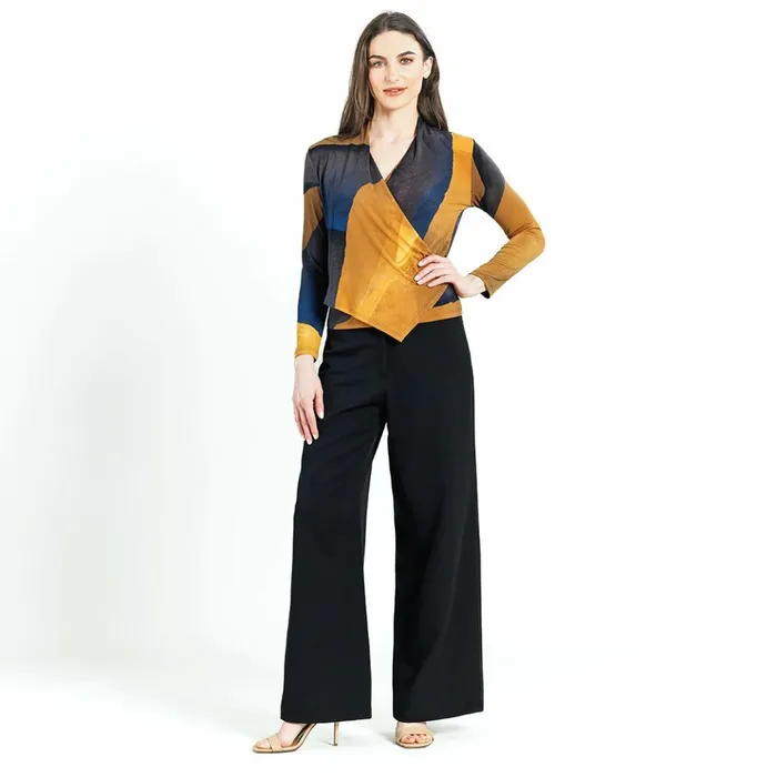 Long Sleeve Crossover Faux Wrap Top 8211 Tan Watercolor 8211 Final Sale Women Clara Sunwoo Tops Tunics Long Sleeve Crossover Faux Wrap Top 8211 Tan Watercolor 8211 Final Sale Women Clara Sunwoo Tops Tunics