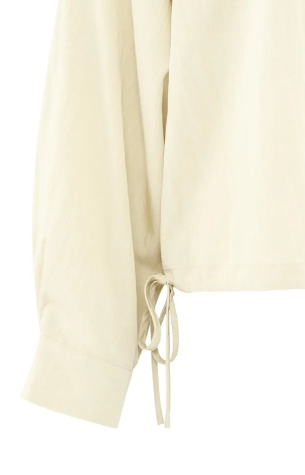 Longsleeve Top With Drawcord And Loose Fit Off White Women YAYA Tops Longsleeve Top With Drawcord And Loose Fit Off White Women YAYA Tops