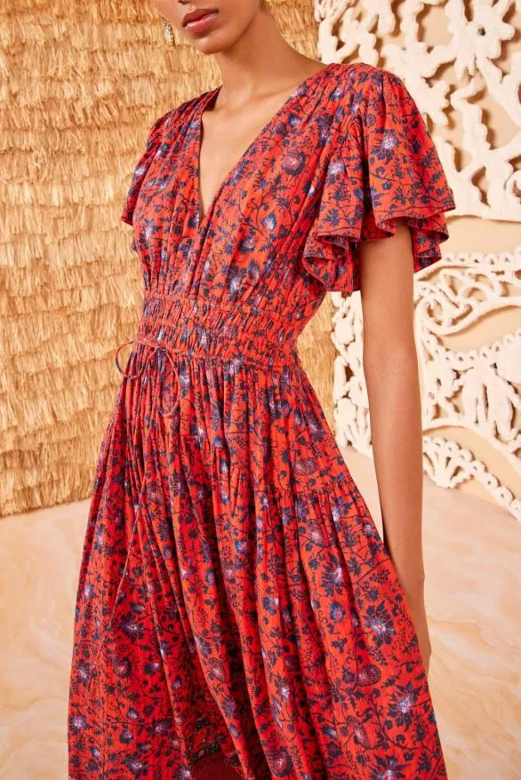 Lyria Dress Poppy Women Ulla Johnson Dresses Lyria Dress Poppy Women Ulla Johnson Dresses