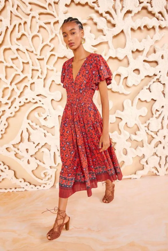 Lyria Dress Poppy Women Ulla Johnson Dresses Lyria Dress Poppy Women Ulla Johnson Dresses