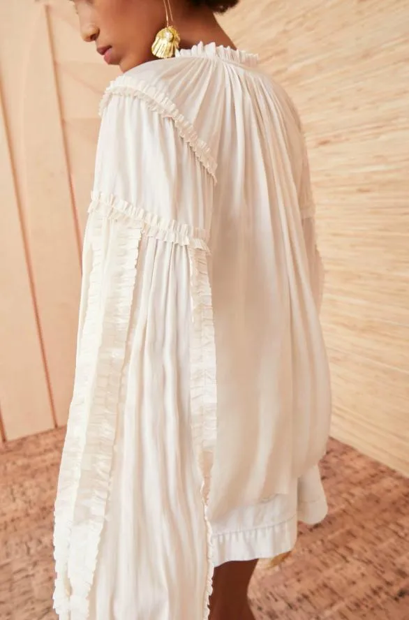 Maeve Blouse Blanc Women Ulla Johnson Tops Maeve Blouse Blanc Women Ulla Johnson Tops