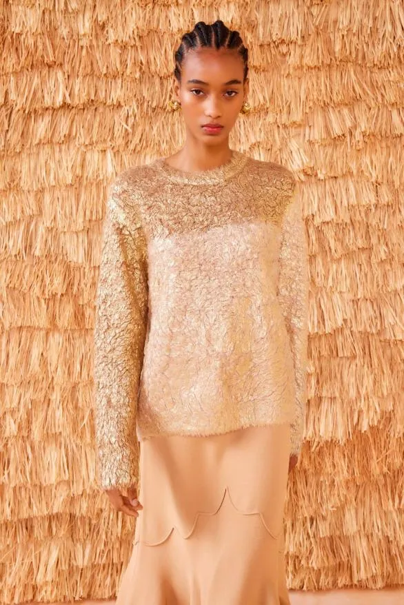 Manet Sweater Gilt Women Ulla Johnson Knits Manet Sweater Gilt Women Ulla Johnson Knits