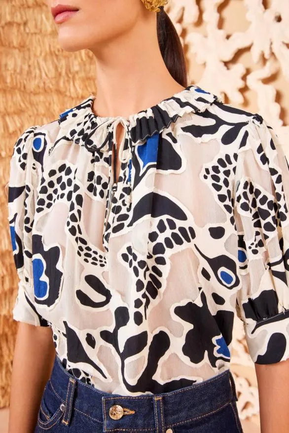 Marcella Top Porcelain Women Ulla Johnson Tops Marcella Top Porcelain Women Ulla Johnson Tops