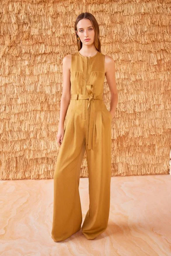 Marin Jumpsuit Fawn Women Ulla Johnson Pants And Jumpsuits Marin Jumpsuit Fawn Women Ulla Johnson Pants And Jumpsuits
