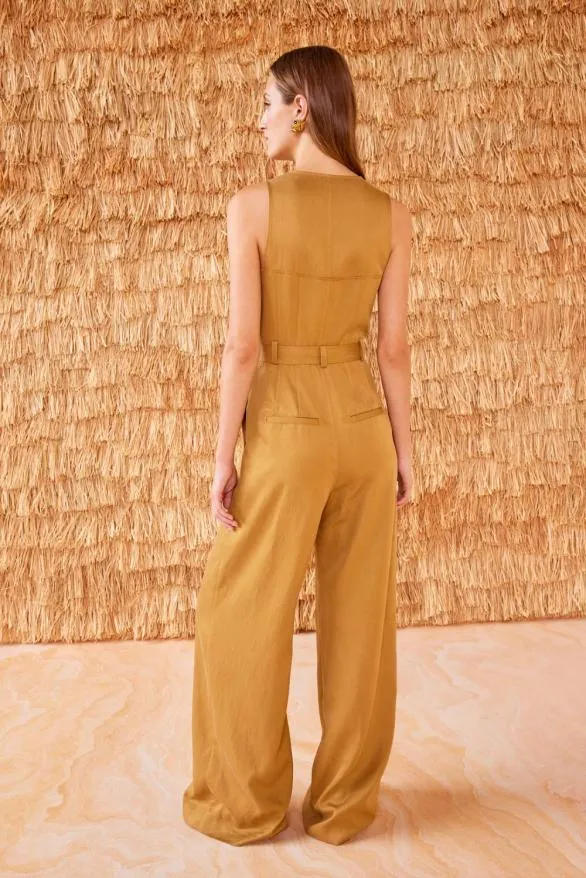 Marin Jumpsuit Fawn Women Ulla Johnson Pants And Jumpsuits Marin Jumpsuit Fawn Women Ulla Johnson Pants And Jumpsuits