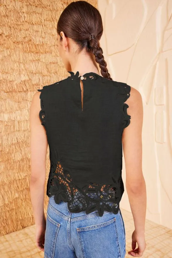 Marlis Top Noir Women Ulla Johnson Tops Marlis Top Noir Women Ulla Johnson Tops