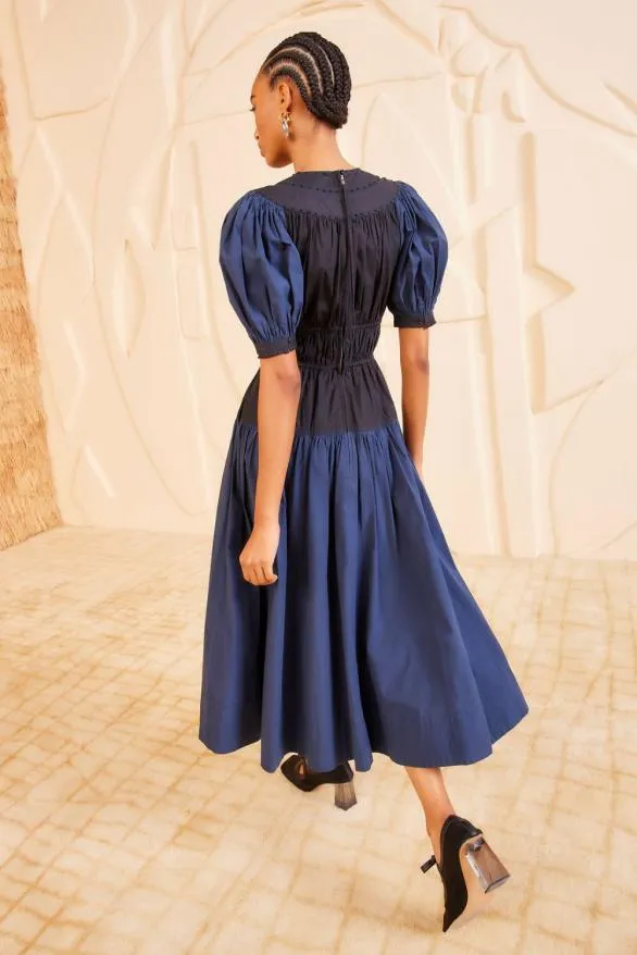 Marte Dress Twilight Colorblock Women Ulla Johnson Dresses Marte Dress Twilight Colorblock Women Ulla Johnson Dresses