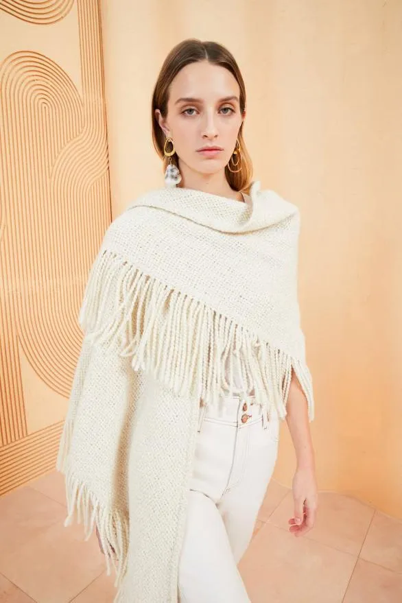 Martina Shawl Cream Women Ulla Johnson Knits Martina Shawl Cream Women Ulla Johnson Knits